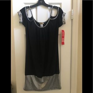 NEW PRONTO USA  Blk/Sil SzL DRESS